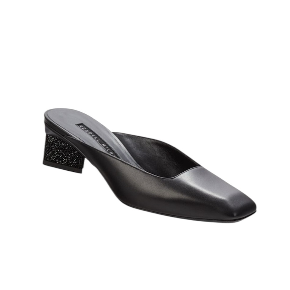 Kendall Miles Nola Mule Black Leather Size: 38.5